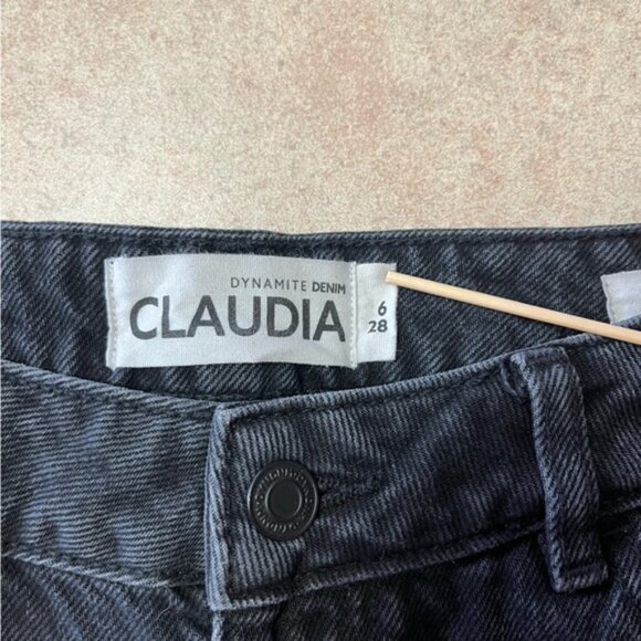 Dynamite Claudia Mom Ultra High Rise Black Denim Ankle Jeans - Picture 4 of 14